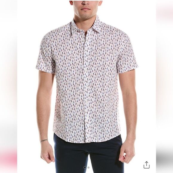 SLATE & STONE Printed Poplin Shirt - Picture 1 of 5